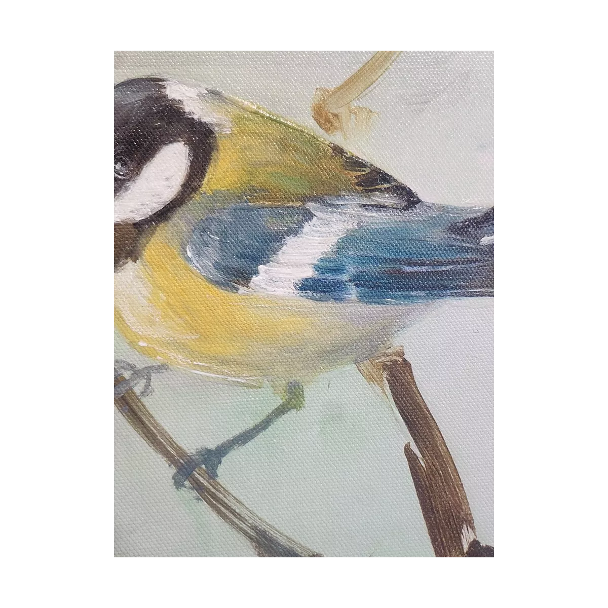 Tableau Oiseau D'Hivers III 34x34