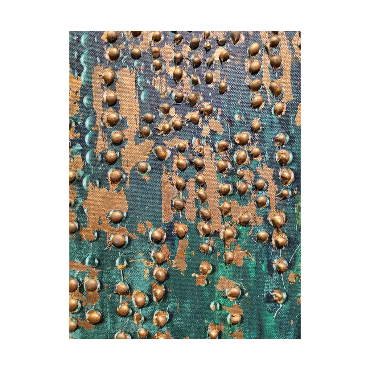 Tableau Abstration Emeraude dorés 100x75