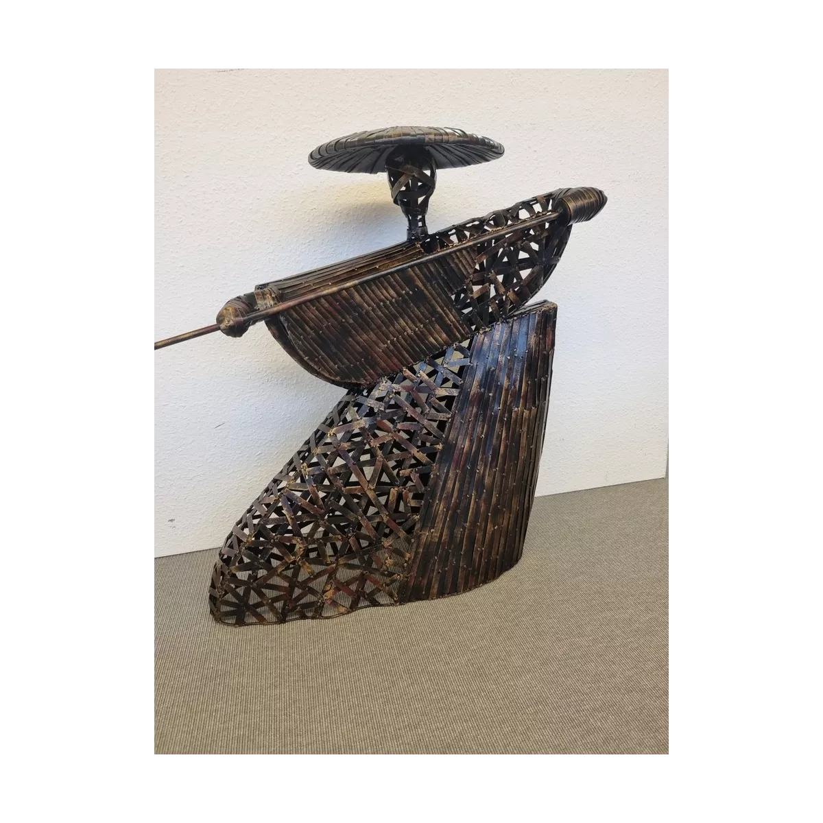 Sculpture Métal Samourai au Combat