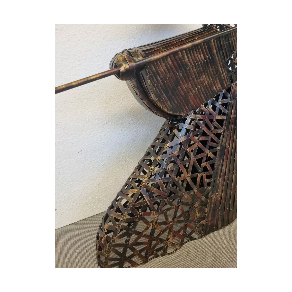 Sculpture Métal Samourai au Combat