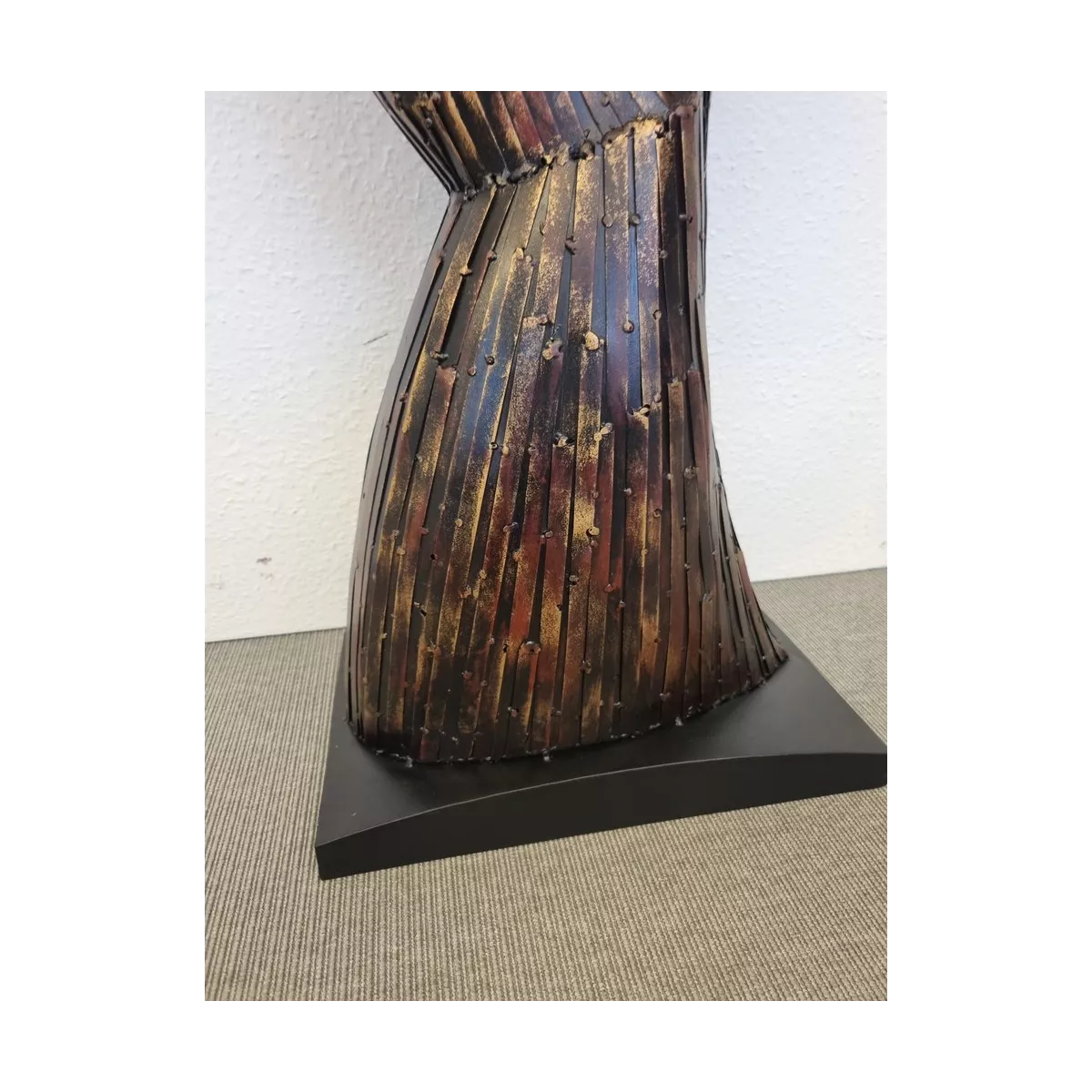 Sculpture Métal Samourai Porteur d'eau