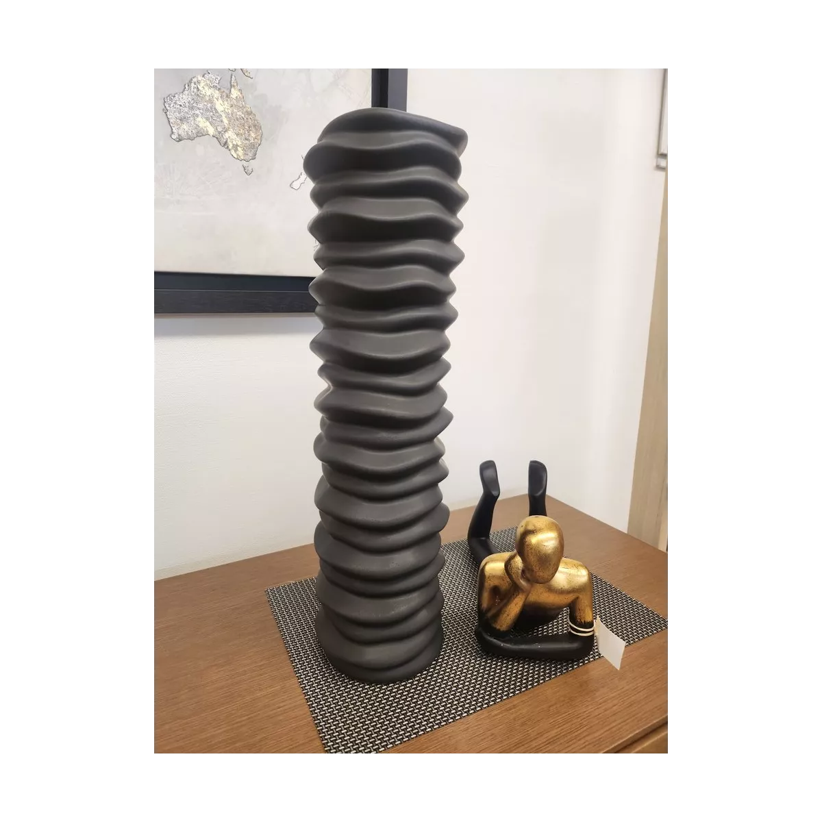 Vase Philou Noir H.58cm