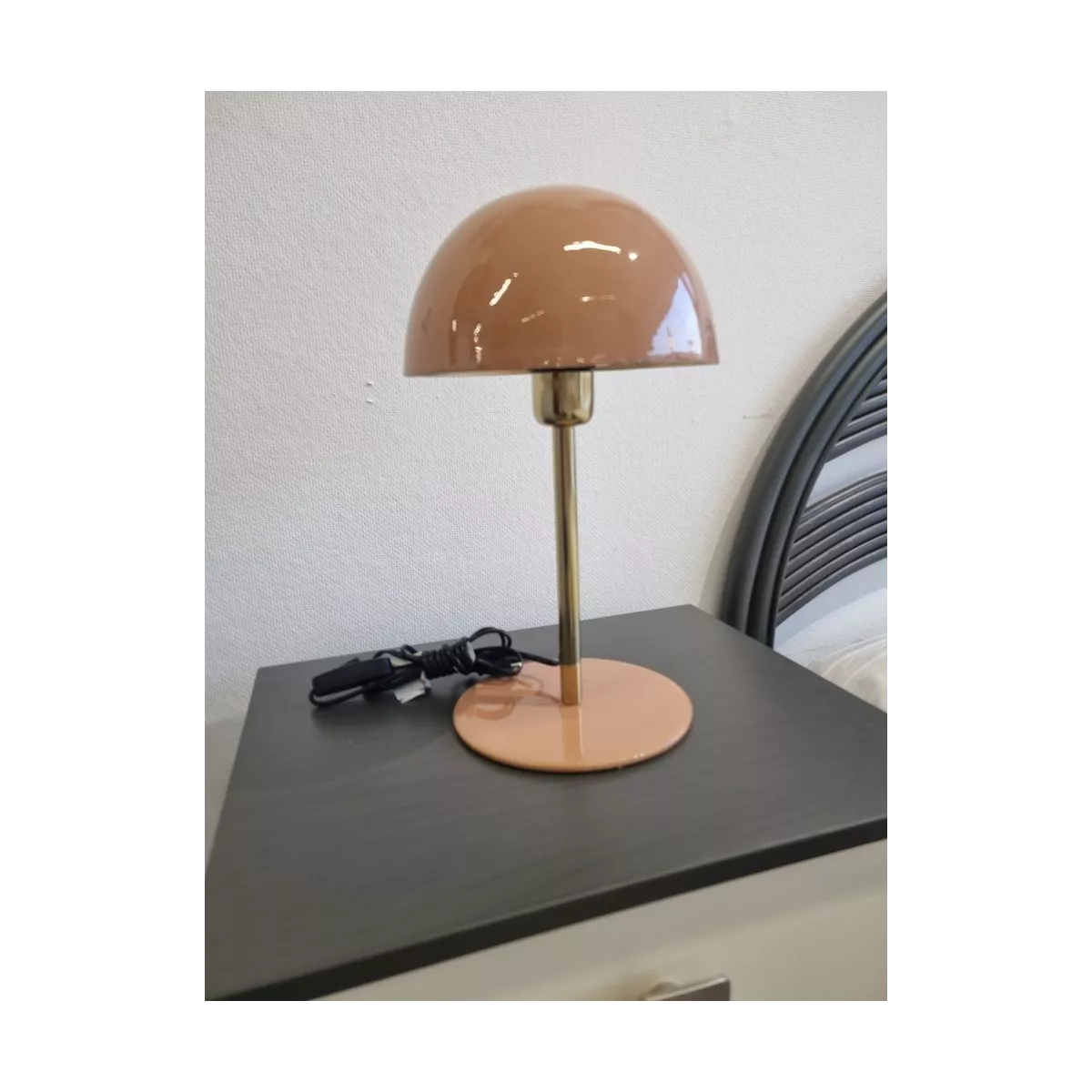 Lampe Champignon Rose Corail h36