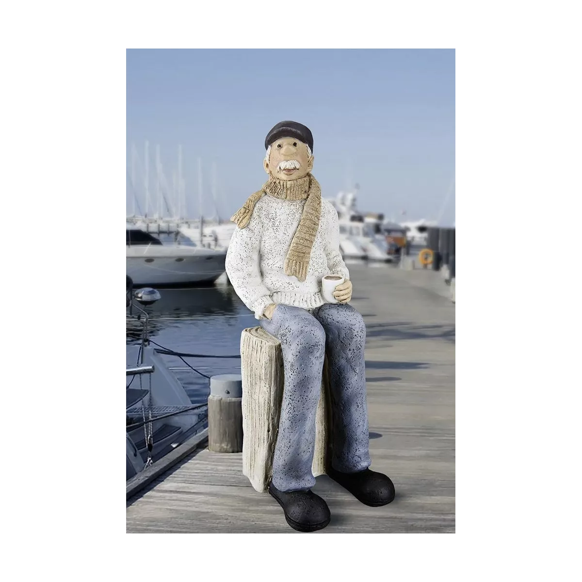 Figurine Matelot Assis H.25cm