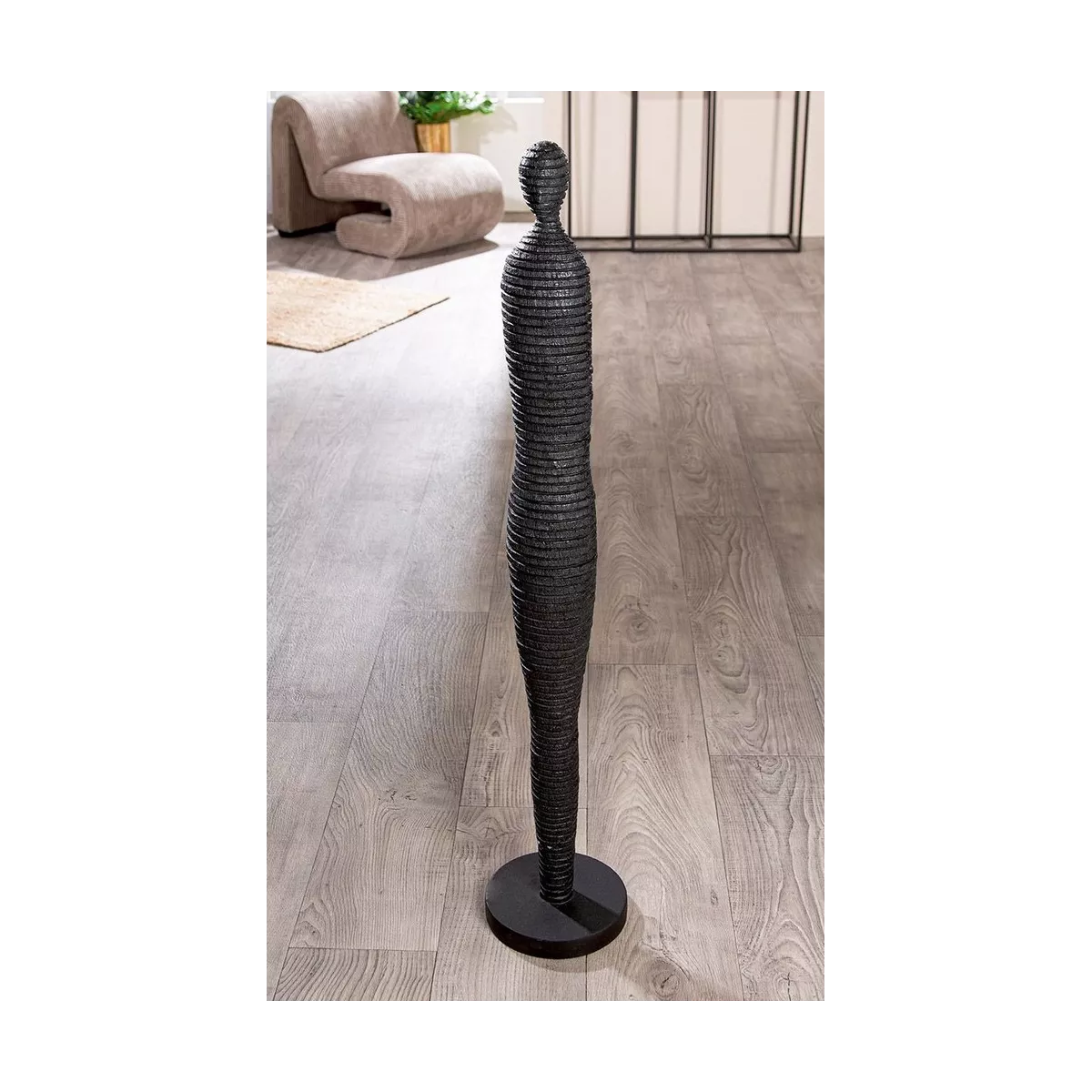 Sculpture silhouette Noir H.109cm