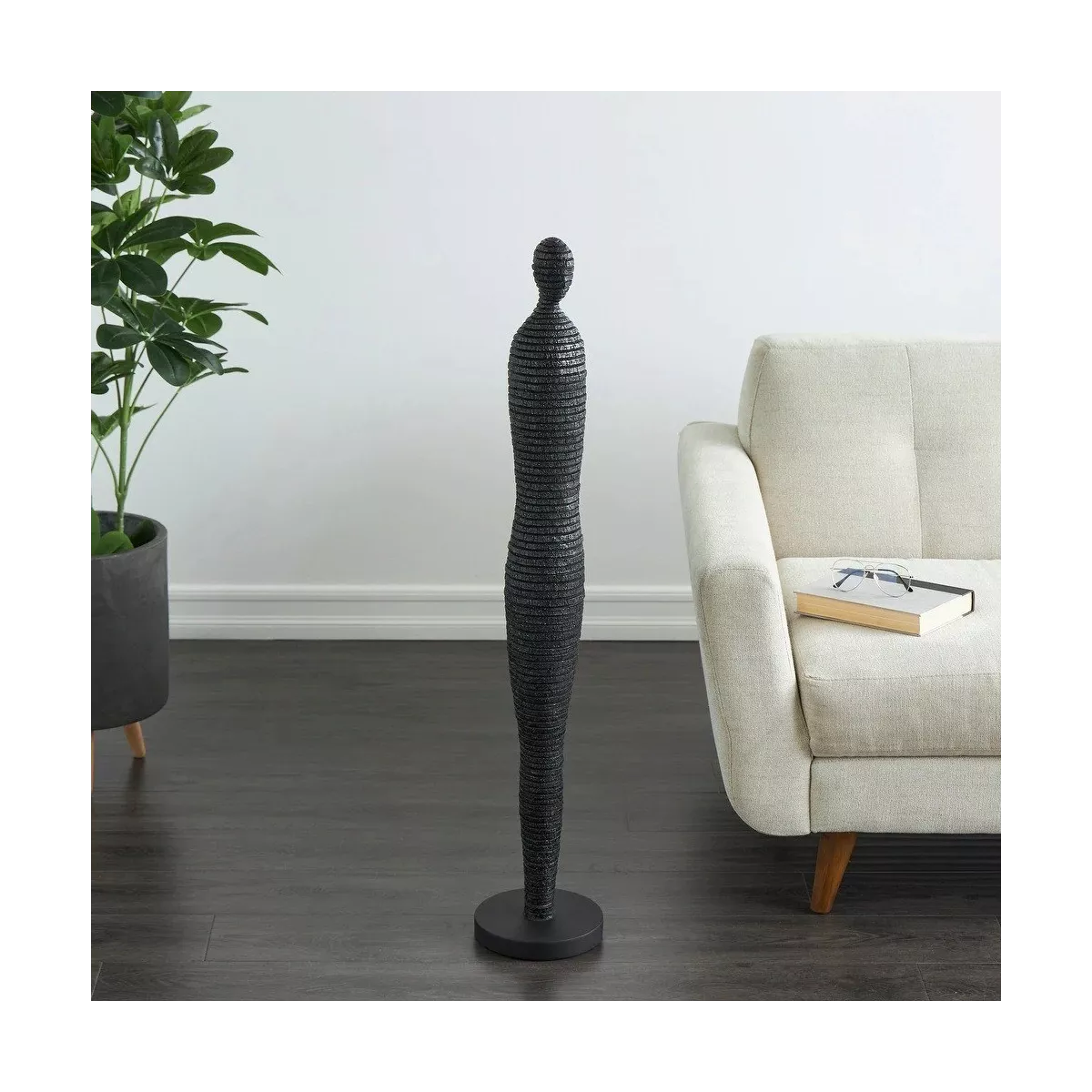 Sculpture silhouette Noir H.109cm