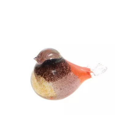 Oiseau Remi en pate de verre 12x7.5
