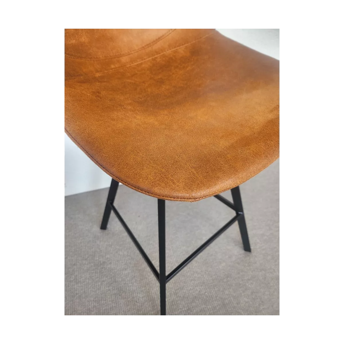 Tabouret de bar Happy Cognac