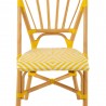 Chaise Bistrot Rotin Jaune et Blanc