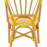 Chaise Bistrot Rotin Jaune et Blanc