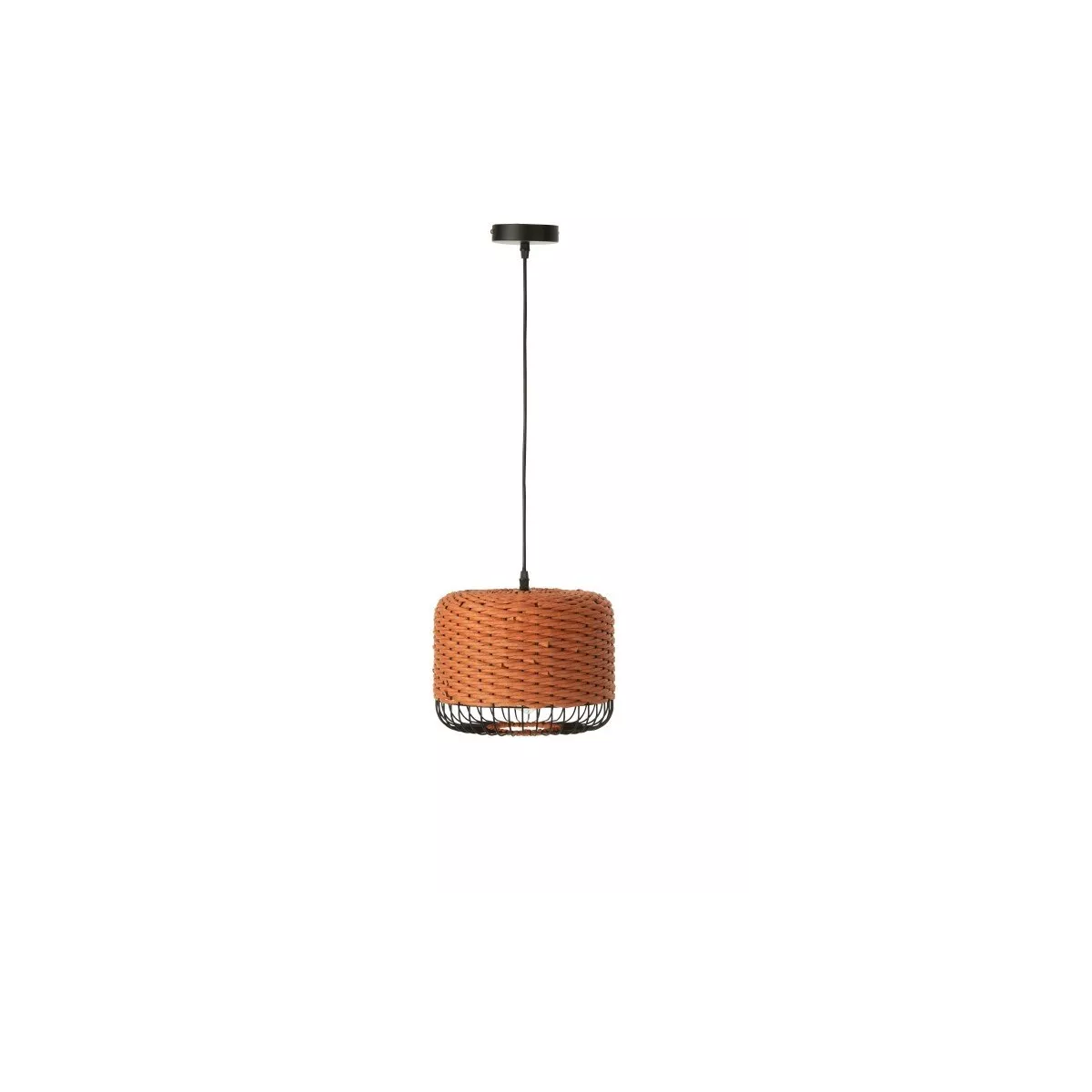 Suspension Joly Métal et Tressage Orange