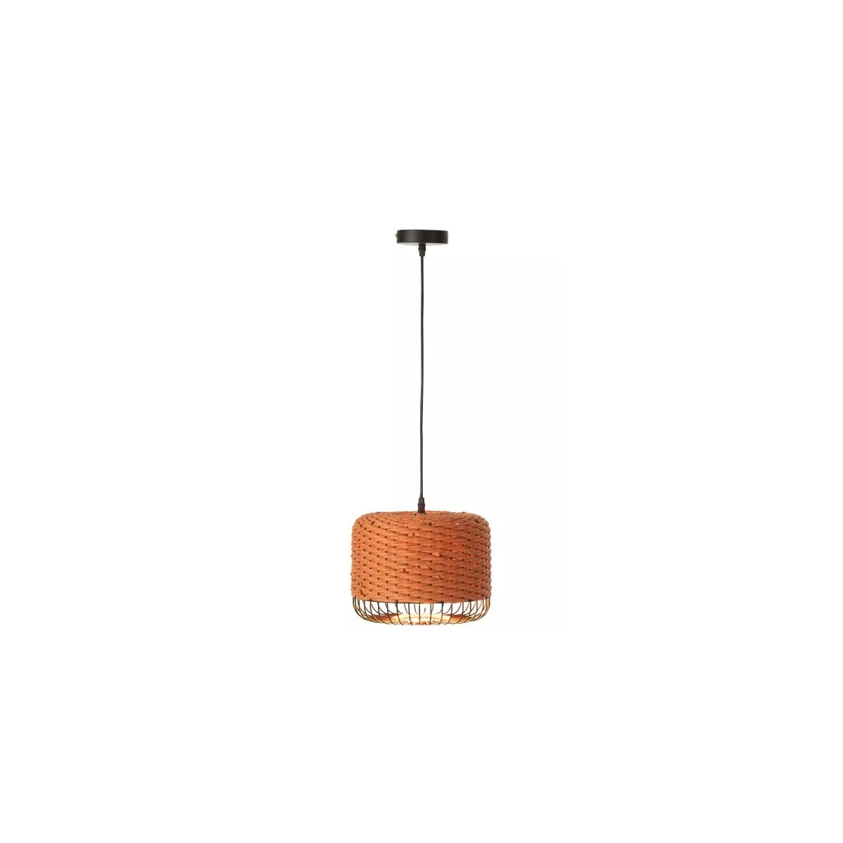 Suspension Joly Métal et Tressage Orange