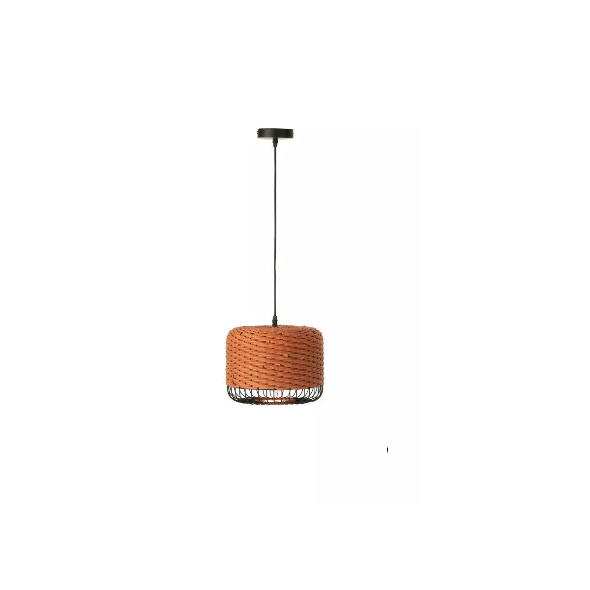 Suspension Joly Métal et Tressage Orange