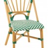 Chaise Bistrot Jili Rotin Vert et Blanc