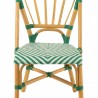 Chaise Bistrot Jili Rotin Vert et Blanc