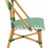 Chaise Bistrot Jili Rotin Vert et Blanc