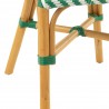 Chaise Bistrot Jili Rotin Vert et Blanc