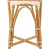 Tabouret de bar Bistrot Jili Rotin Beige et Blanc