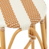 Tabouret de bar Bistrot Jili Rotin Beige et Blanc