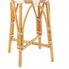 Tabouret de bar Bistrot Jili Rotin Beige et Blanc