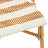 Chaise Bistrot Jili Rotin Beige et Blanc