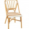 Chaise Bistrot Jili Rotin Beige et Blanc