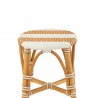 Tabouret Bistrot Jili Rotin Beige et Blanc