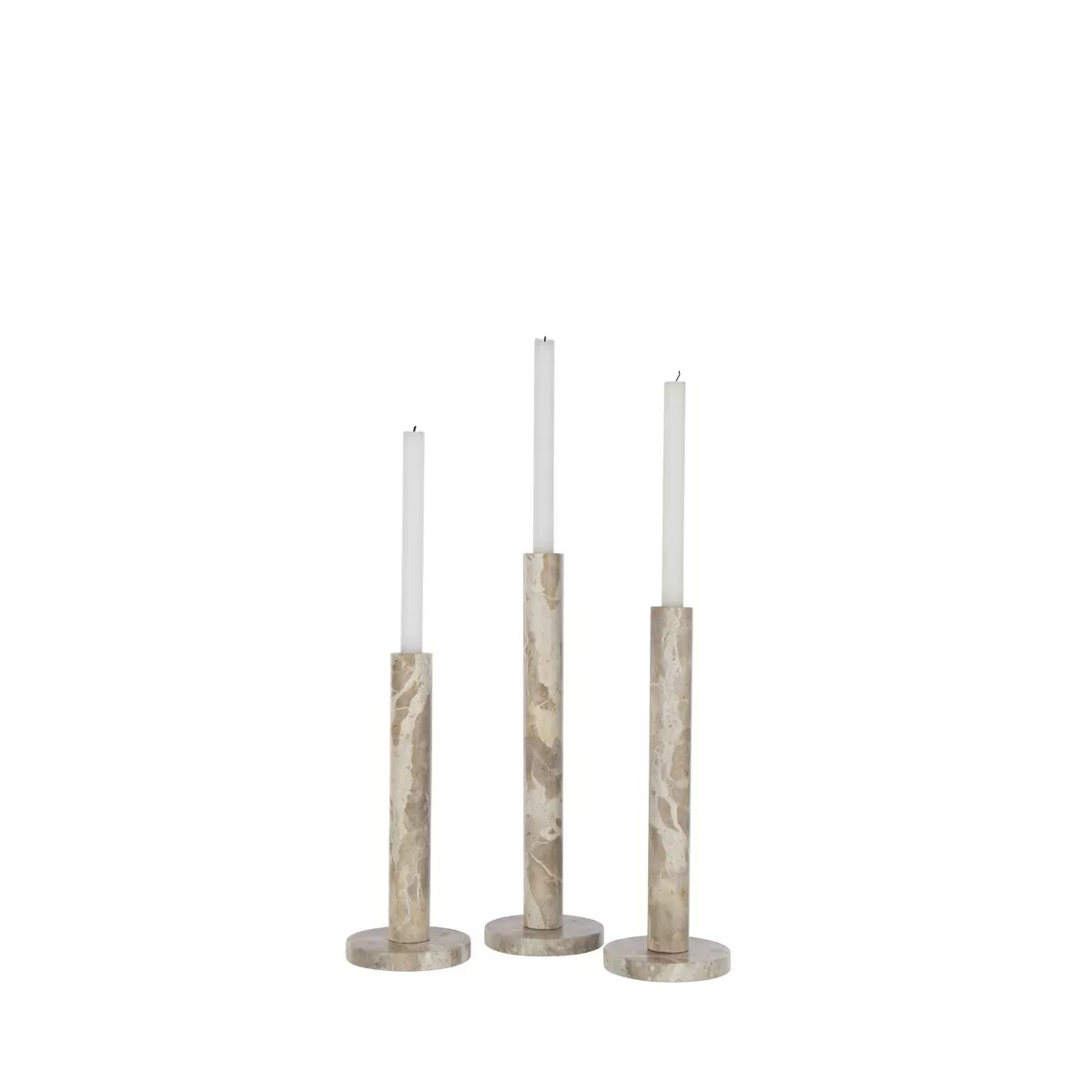 Photophore Marbre Beige H.40cm