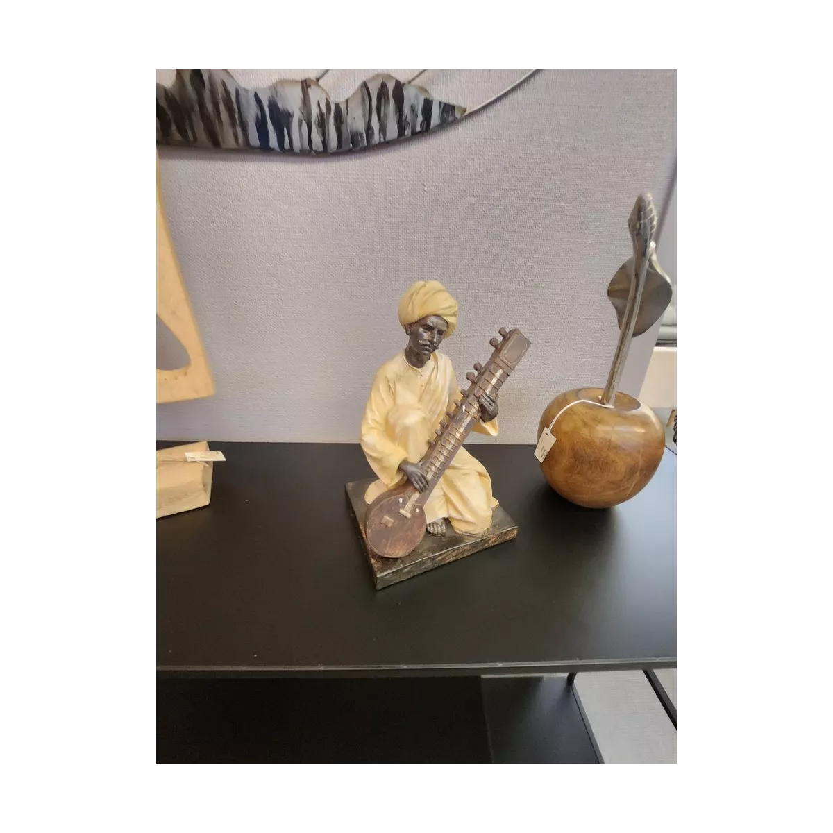Musicien Indien Assis H.24cm