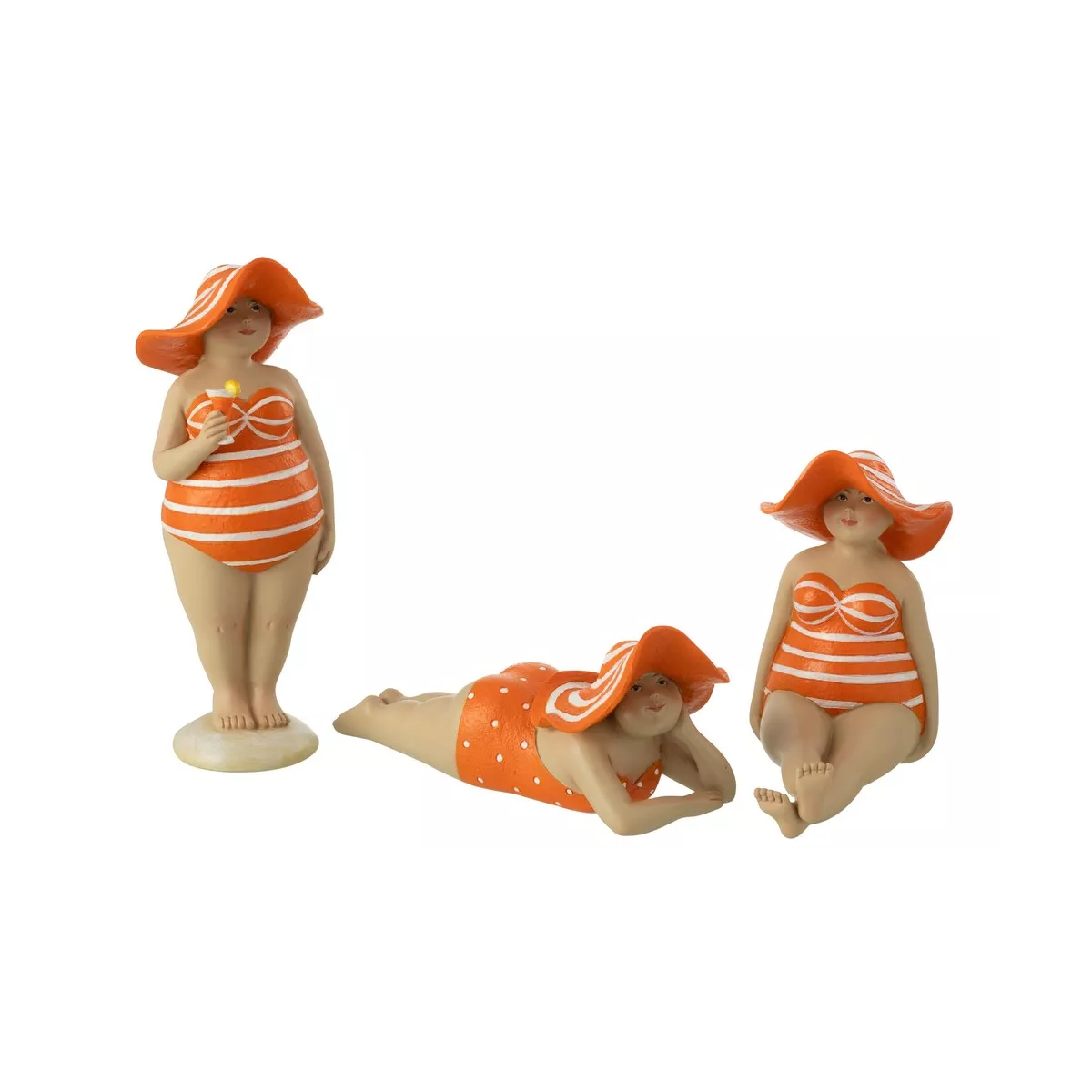 Figurine Valentina Orange et blanc H.9cm