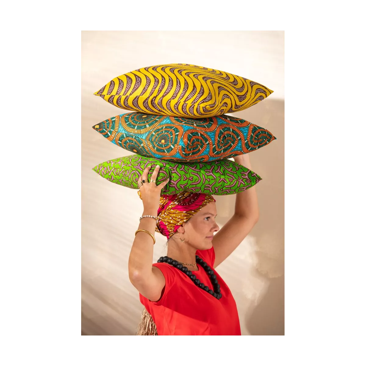 Coussin Wax ondulé