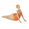 Figurine Baigneuse Yoga Orange et blanc H.17cm