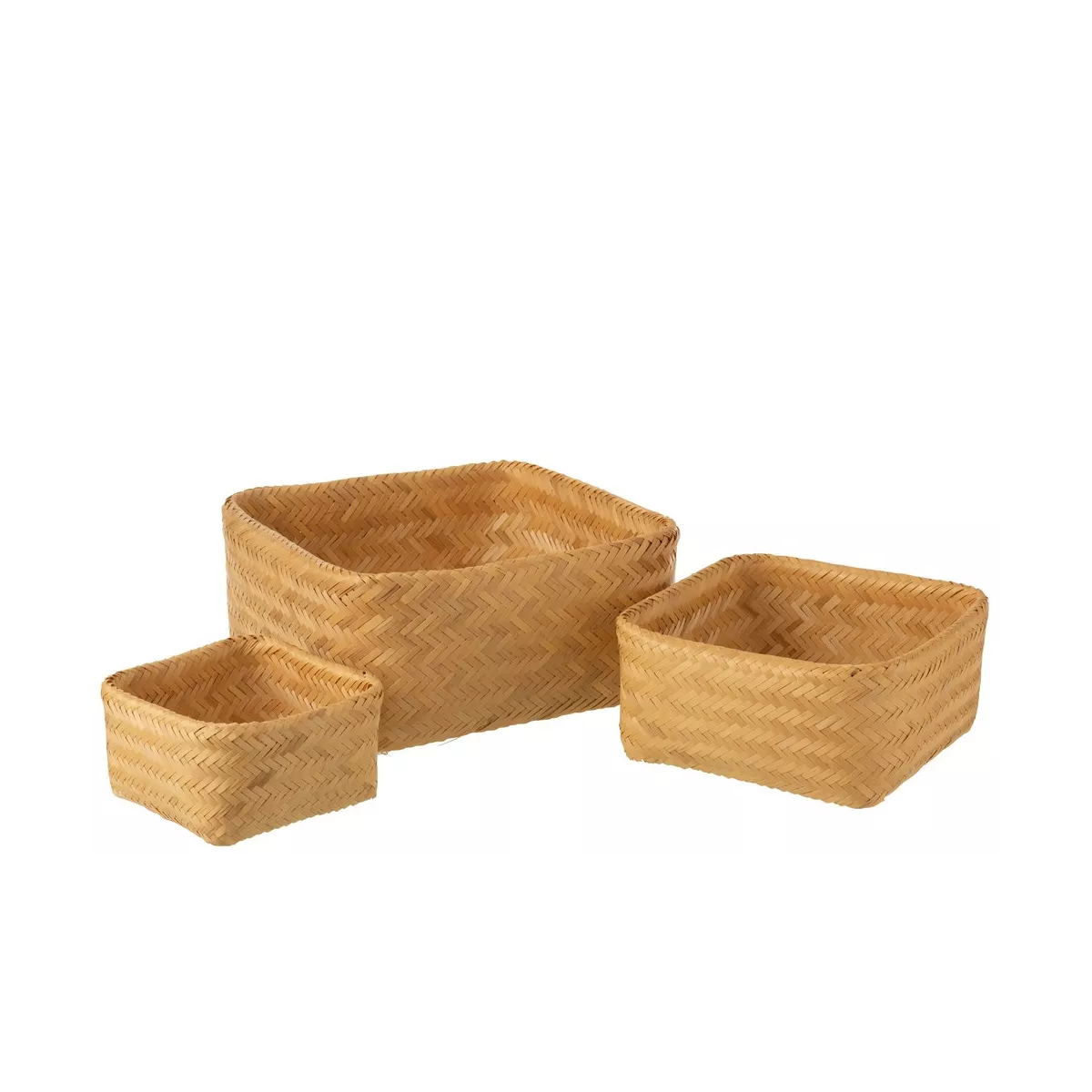 Corbeille Carrée en Bambou 38x38