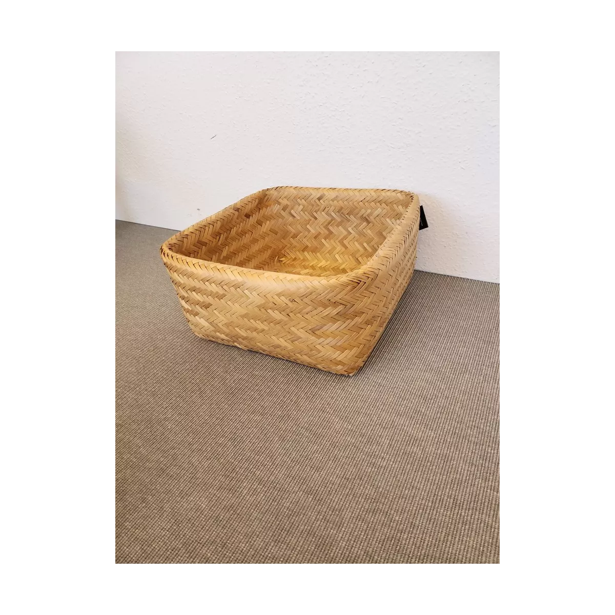Corbeille Carrée en Bambou 38x38