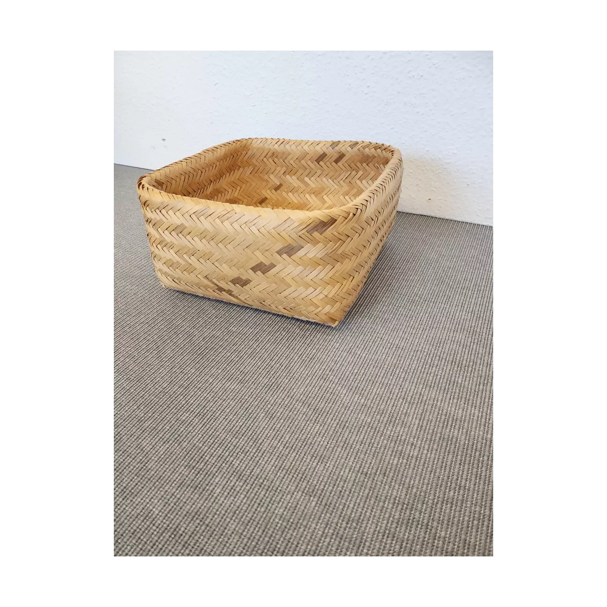 Corbeille Carrée en Bambou 30x30
