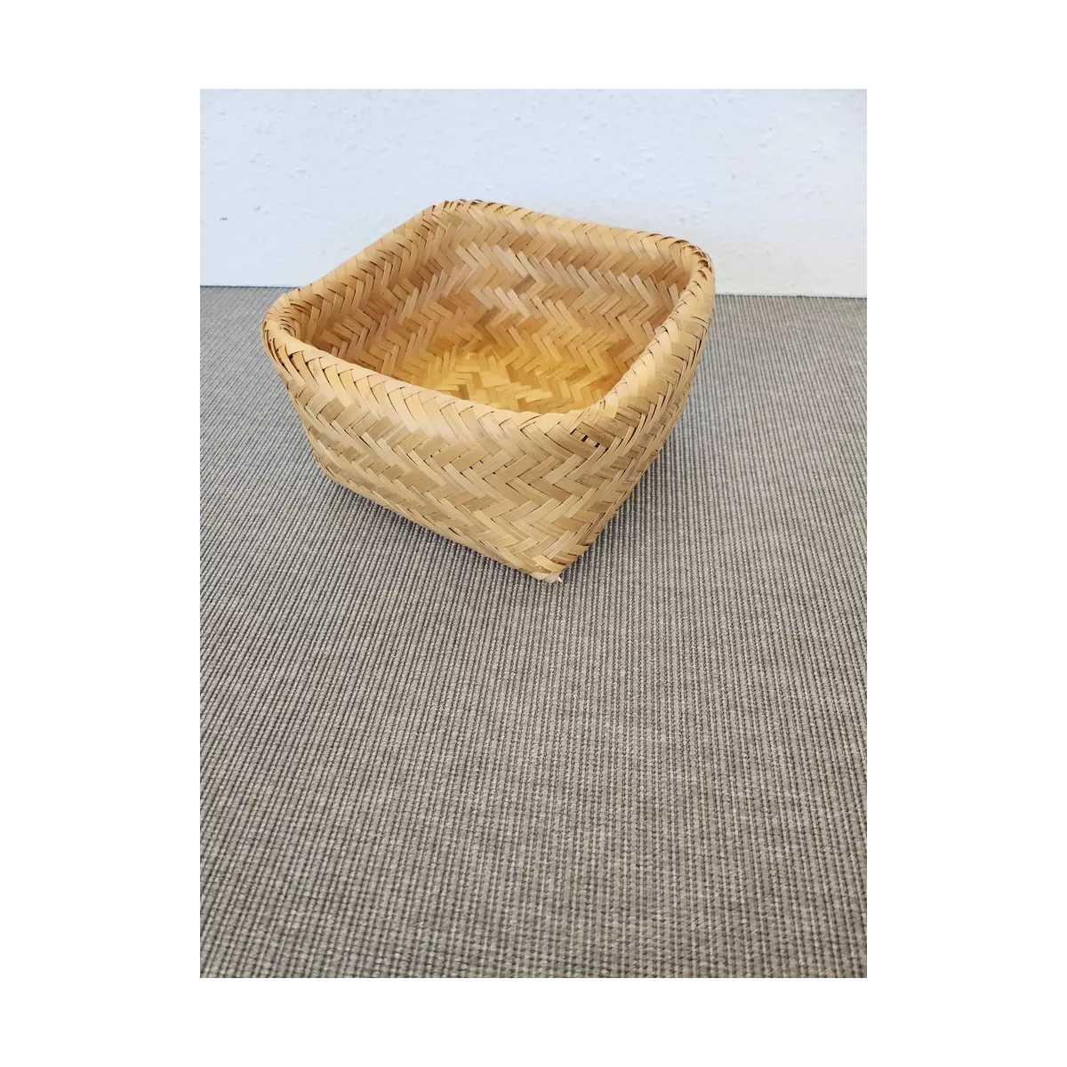 Corbeille Carrée en Bambou 22x22