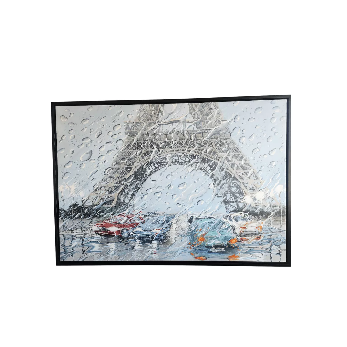 Tableau Tour Eiffel sous la pluie 130x90