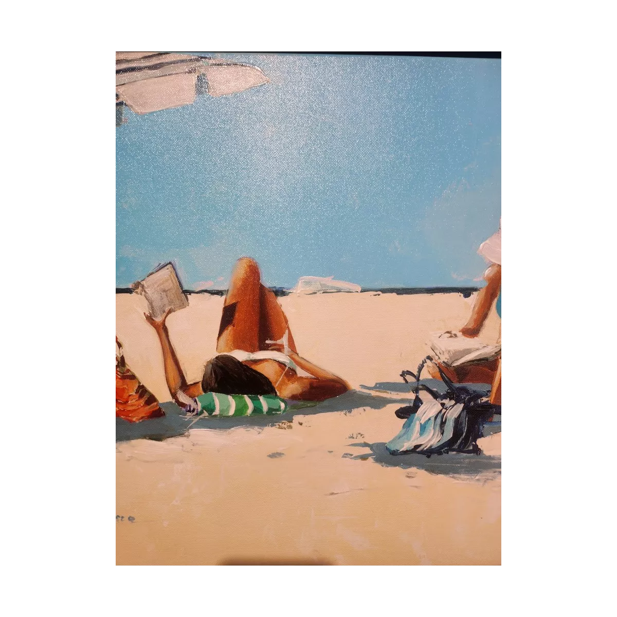 Tableau Filles sur la plage I 50x40