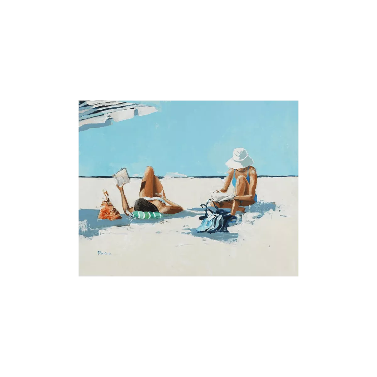 Tableau Filles sur la plage I 50x40
