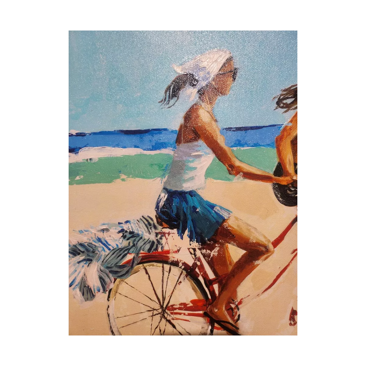 Tableau Filles sur la plage II 50x40