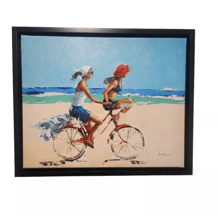 Tableau Filles sur la plage  50x40