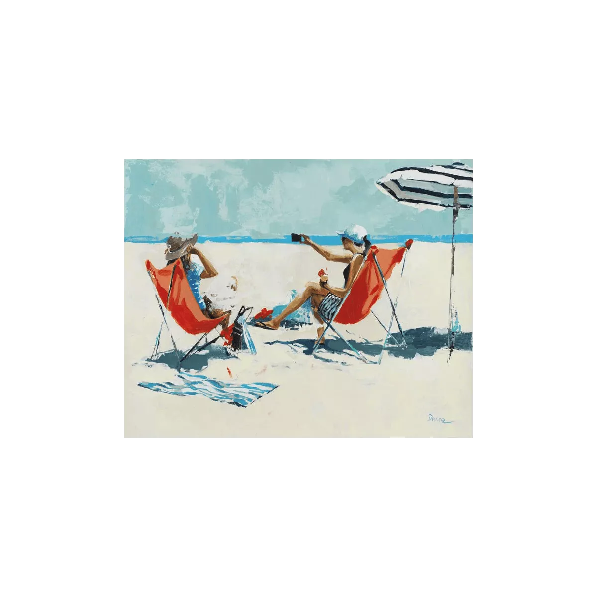 Tableau Filles sur la plage III 50x40