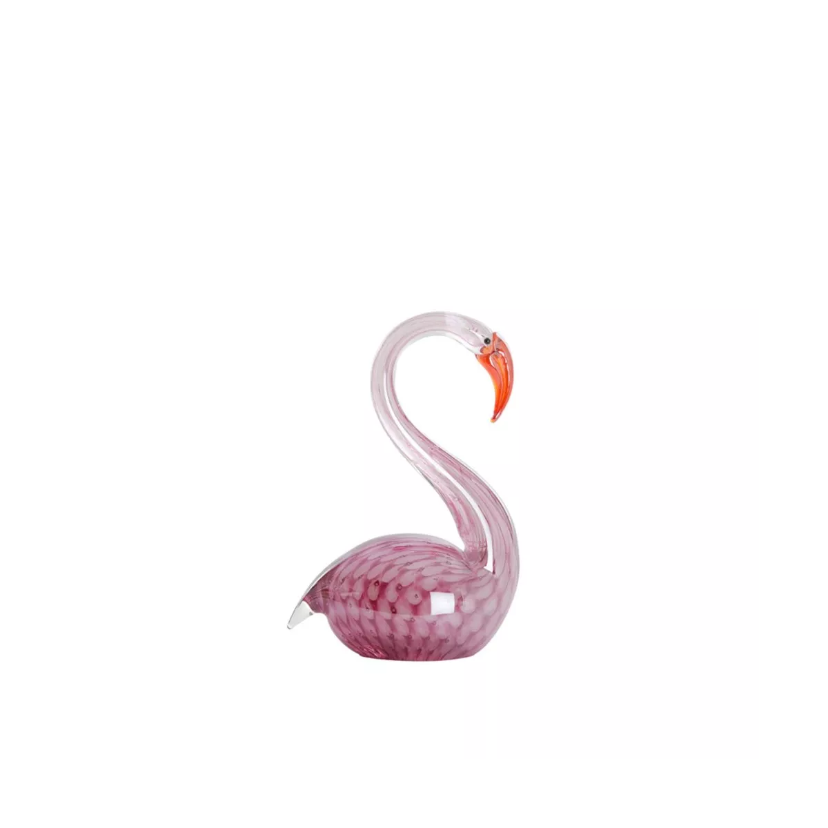 Cygne Rose en pate de verre 13x20