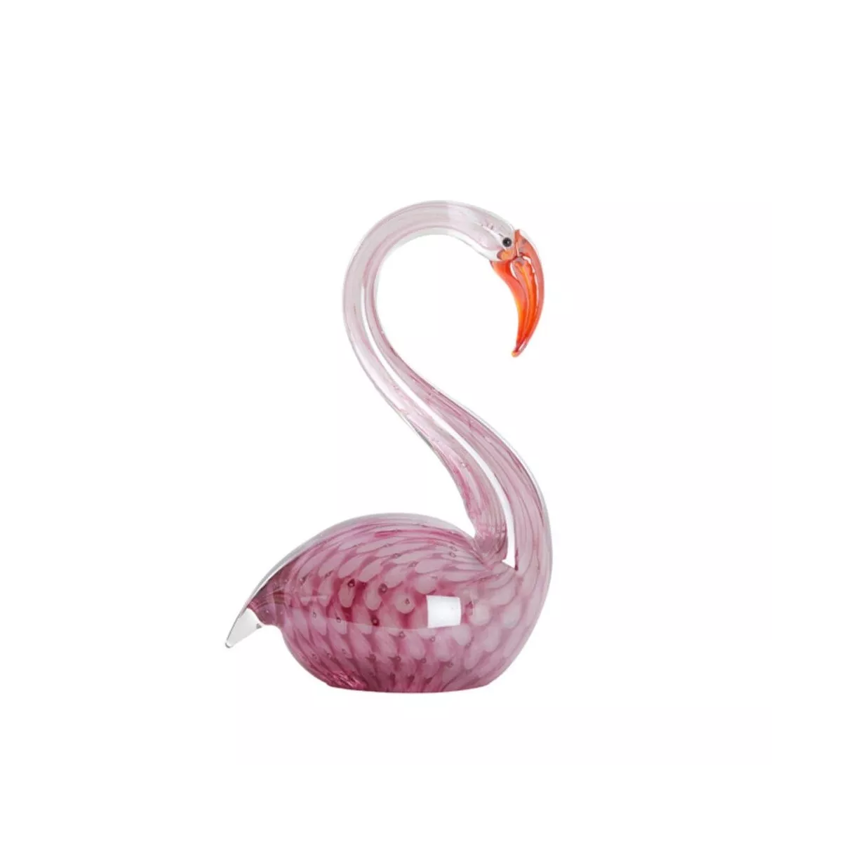 Cygne Rose en pate de verre 13x20