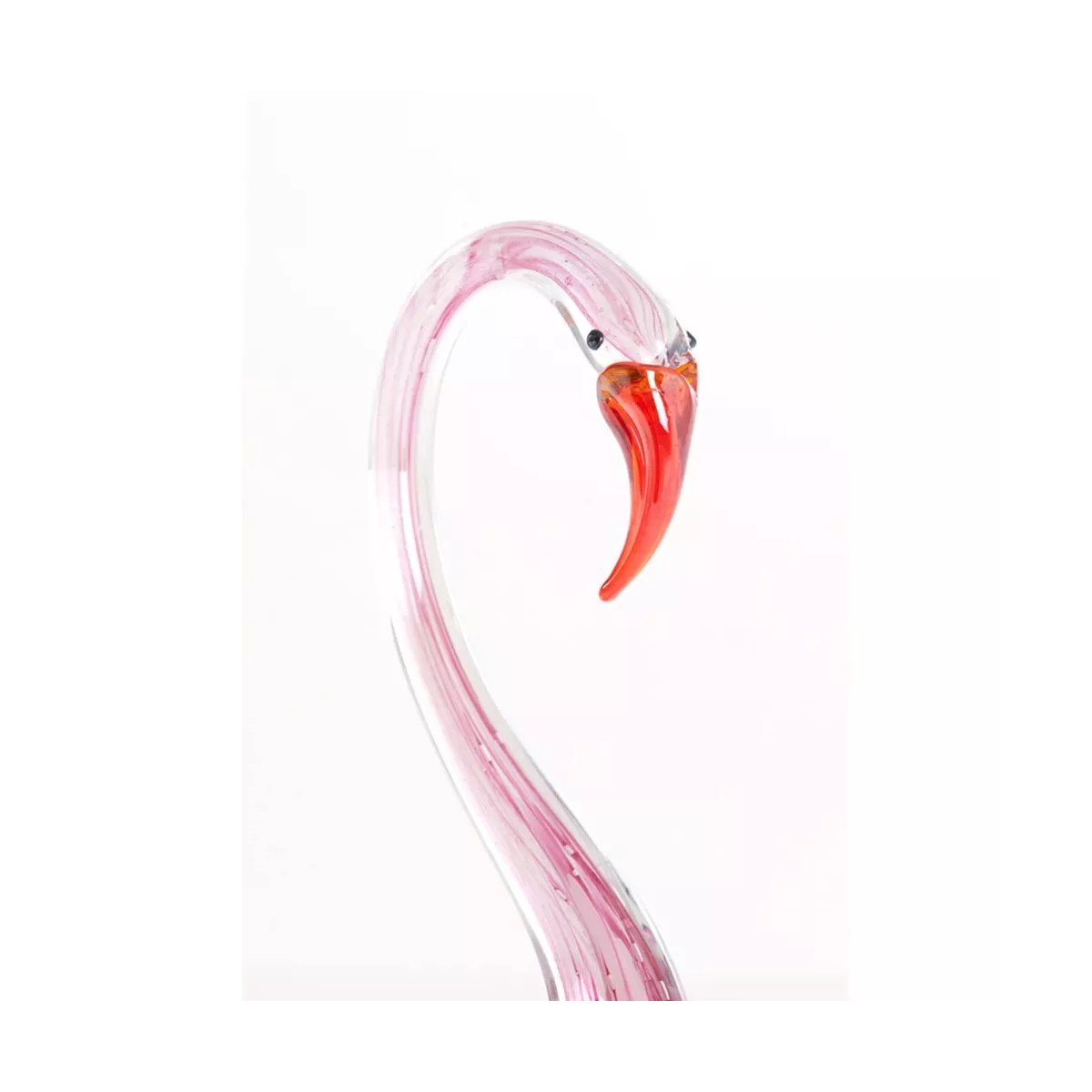 Cygne Rose en pate de verre 17x29