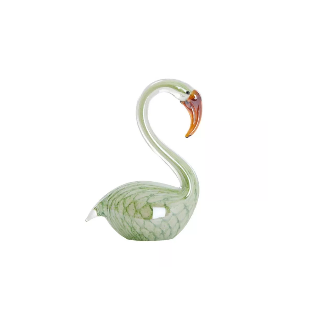 Cygne Vert en pate de verre 12x17