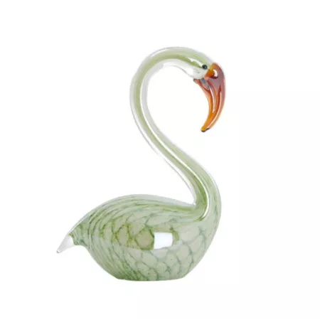 Cygne Vert en pate de verre 12x17