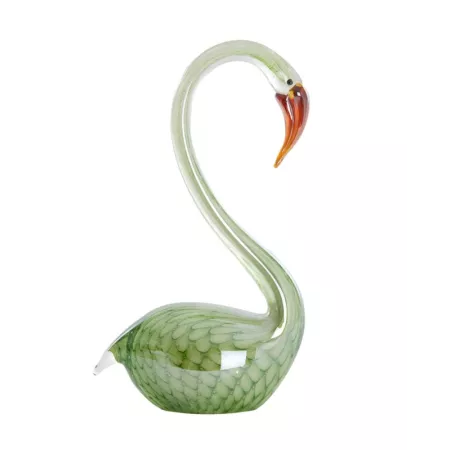 Cygne Vert en pate de verre 17x29
