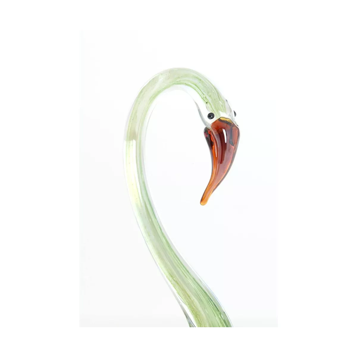 Cygne Vert en pate de verre 17x29