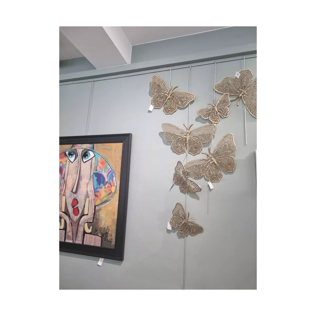 Décoration Murale Papillon Doré 39x25